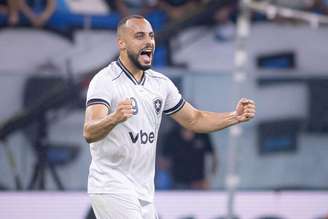 Arthur Cabral (Botafogo) celebrando seu gol contra contra o Grêmio, no dia 04.02.2026. 