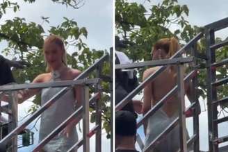 Marina Ruy Barbosa no trio elétrico