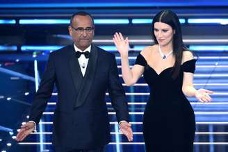 Pausini e Conti também recordaram do maestro Peppe Vessicchio