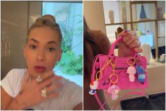 Virginia pega bolsa de luxo da filha Maria Flor emprestada