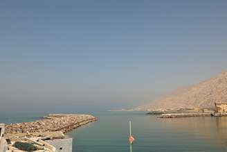 Vista do Estreito de Ormuz, no Oriente Médio