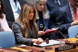 Melania Trump em reunião do Conselho da ONU