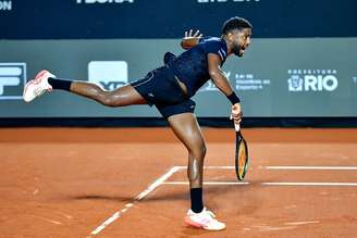 João Lucas Reis, durante partida contra o alemão Yannick Hanfman, no Rio Open 2026.