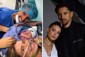 Marquinhos e Carol posa com Filippo | Carol e Marquinhos posam para ensaio fotográfico