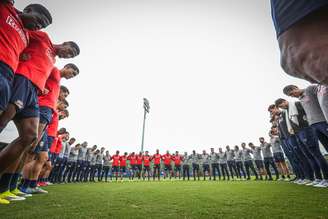 Jogadores e comissão técnica do Red Bull Bragantino. 