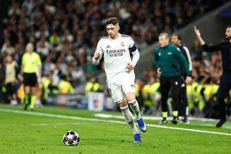 Federico Valverde (Real Madrid) durante jogo contra o Benfica, no dia 25.02.2026. 