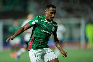Jhon Arias (Palmeiras) durante jogo contra o São Paulo, no dia 01.03.2026