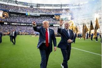 Donald Trump e Gianni Infantino na final do Mundial de Clubes de 2025.