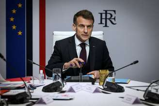 Presidente da França, Emmanuel Macron, durante reunião em Paris, na França
10 de março de 2026
Thomas Padilla/Pool via REUTERS