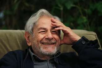 O escritor Raduan Nassar em 2018, em rara aparição