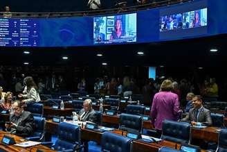 Plenário do Senado Federal durante sessão deliberativa ordinária em março.