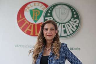 Leila Pereira, presidente do Palmeiras, que gastou R$ 800 milhões em reforços em 2025
