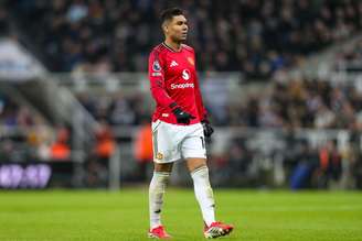 Casemiro (Manchester United) durante jogo contra o Newcastle, no dia 04.03.2026. 