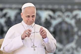 Papa Leão XIV durante audiência geral no Vaticano