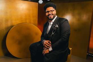 Paulo Vieira durante participação no 'Melhores do Ano', no 'Domingão com Huck'