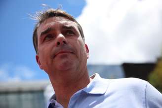 Senador Flávio Bolsonaro participa de coletiva de imprensa, em Brasília1
13 de março de 2026 REUTERS/Adriano Machado