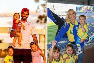 Zé Felipe com os filhos | Virginia com os filhos