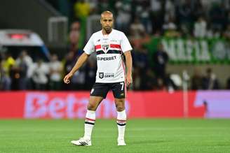 Lucas Moura (São Paulo) durante jogo contra o Palmeiras, no dia 01.03.2026. 
