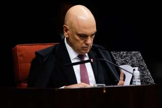 O ministro Alexandre de Moraes em sessão