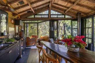Casa na Árvore da Hospedagem Condado, na Serra da Bocaina, localizado entre Rio e São Paulo.