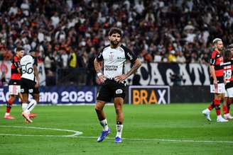Yuri Alberto (Corinthians) durante jogo contra o Flamengo, no dia 22.03.2026. 