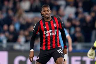 Rafael Leão (Milan) durante jogo contra a Lazio, no dia 15.03.2026. 