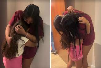 Chaiany Andrade reencontra filha, Lara