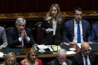 Premiê Giorgia Meloni participa de audiência na Câmara dos Deputados