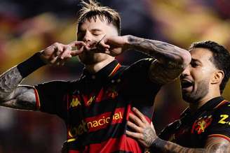 Barletta celebra o seu gol. O primeiro do Sport neste 2 a 2 como Avaí. Paulo Paiva / @sportrecife