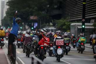 Protesto de motociclistas no mês passado.