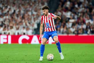 Matteo Ruggeri (Atlético de Madrid) durante jogo contra o Real Madrid, no dia 22.03.2026. 