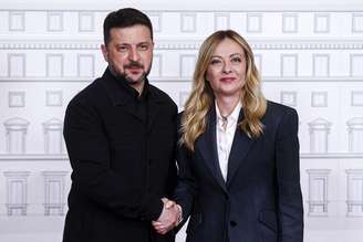 Meloni recebeu Zelensky no Palácio Chigi nesta quarta