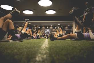 Jogadores do Atlético-MG em treino 
