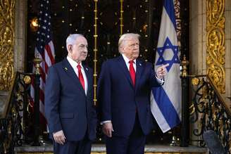 Benjamin Netanyahu e Donald Trump durante encontro em dezembro de 2025
