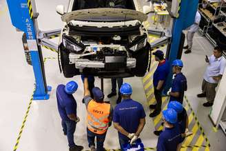 Empresa é acusada de trabalho forçado na Europa. Foto traz início da produção da BYD em Camaçari, na Bahia. Foto: BYD/Divulgação.