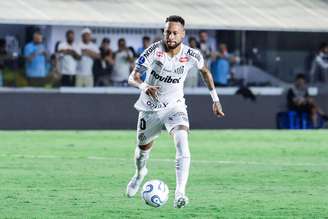 Neymar (Santos) durante jogo contra o Recoleta, no dia 14.04.2026