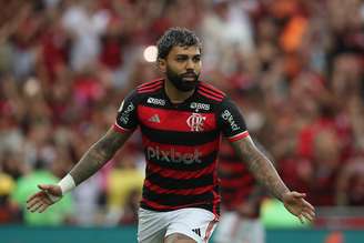 Gabigol atuando pelo Flamengo em 2024 