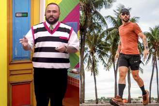 Antes e depois de Ed Gama após perder 33 quilos