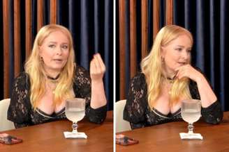 Luciana Vendramini durante podcast