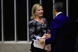 Ex-ministra de Lula, a deputada federal Gleisi Hoffmann defende indicação de mulher ao STF