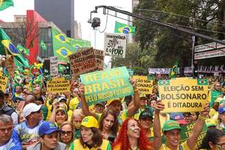Manifestação bolsonarista em defesa da anistia ao ex-presidente