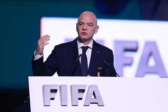 Gianni Infantino em congresso da Fifa