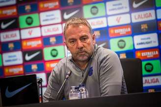 Hansi Flick durante coletiva 