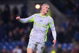 Erling Haaland (Manchester City) durante jogo contra o Burnley, no dia 22.04.2026. 