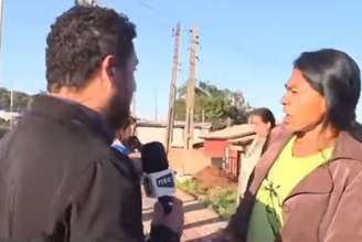 Cena da reportagem da NSC, afiliada da Globo
