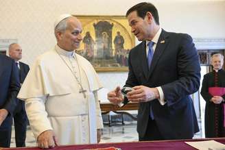 Papa Leão XIV recebe Marco Rubio no Vaticano