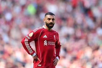 Mohamed Salah (Liverpool) durante jogo contra o Crystal Palace, no dia 25.04.2026. 