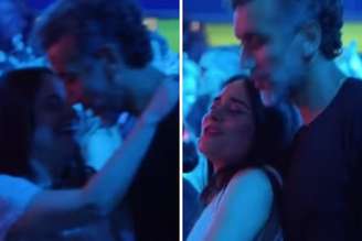Alessandra Negrini dança coladinha com homem em show