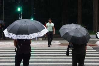 Registro de chuva em São Paulo.