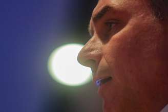 O senador Flávio Bolsonaro em evento no Rio de Janeiro